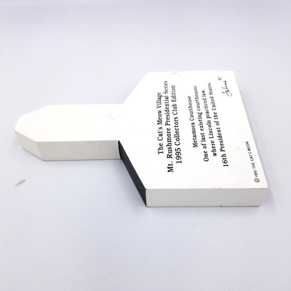 Cat's Meow Village Abraham Lincoln, Metamora Courthouse 1995 Mt Rushmore - Picture 4 of 8